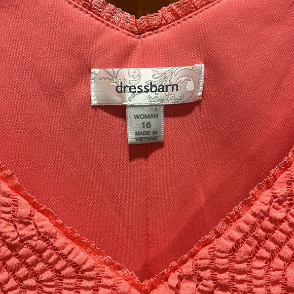 Dress Barn size 16 Coral Dress - Picture 2 of 10